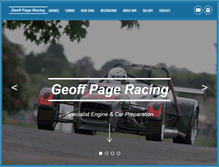 Tablet Screenshot of geoffpageracing.com